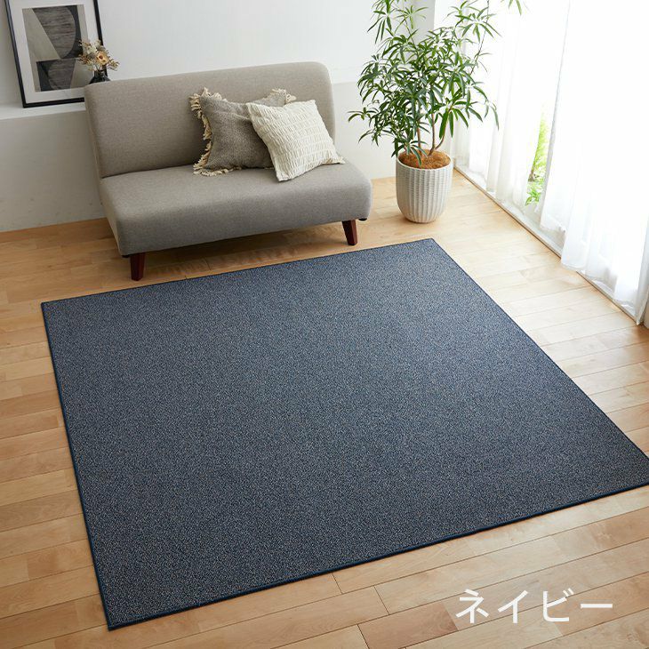 カーペット フォルテ。濃紺のカーペットを敷いた部屋